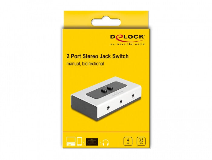 DeLOCK 88061 ljudbrytare Svart, Grå