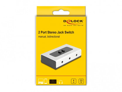 DeLOCK 88061 ljudbrytare Svart, Grå