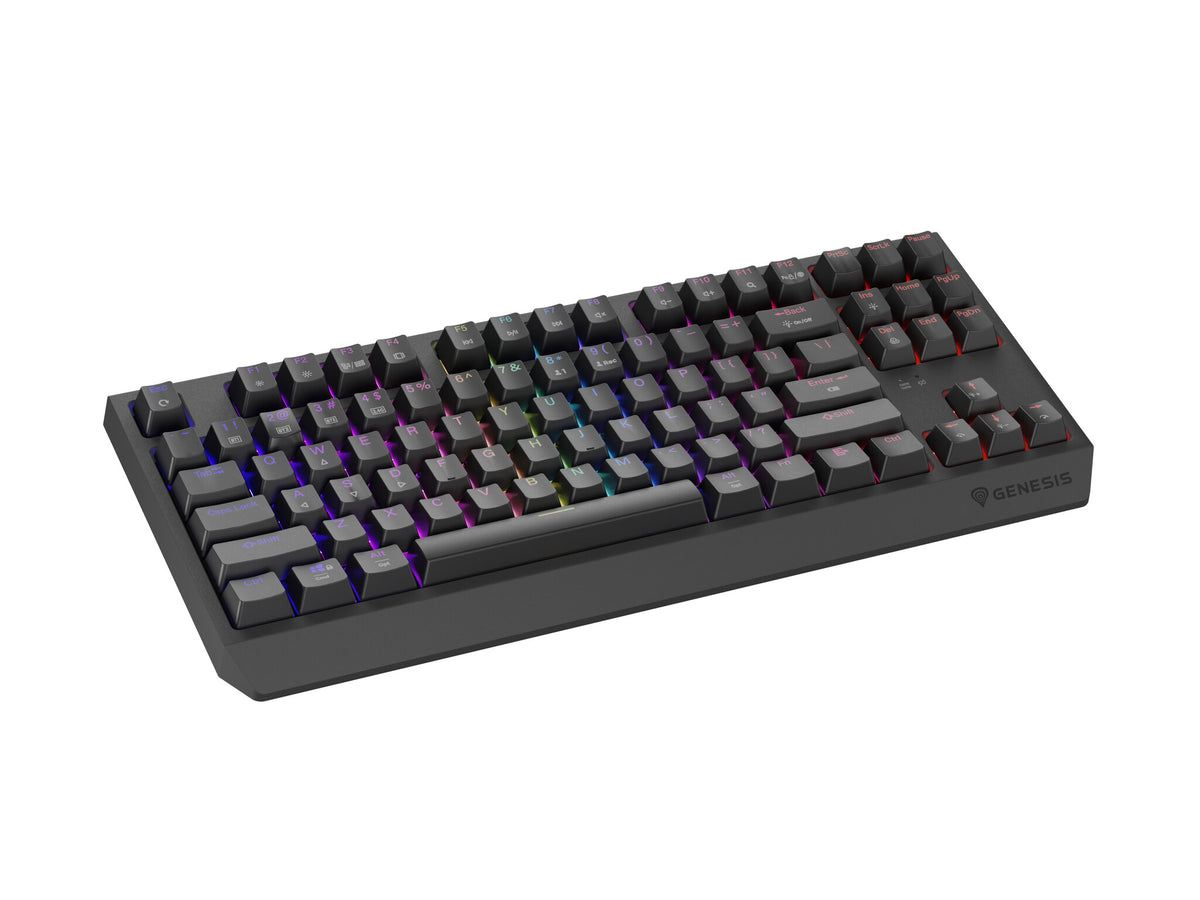 GENESIS Thor 230 TKL tangentbord Spela USB + RF Wireless + Bluetooth QWERTY Svart