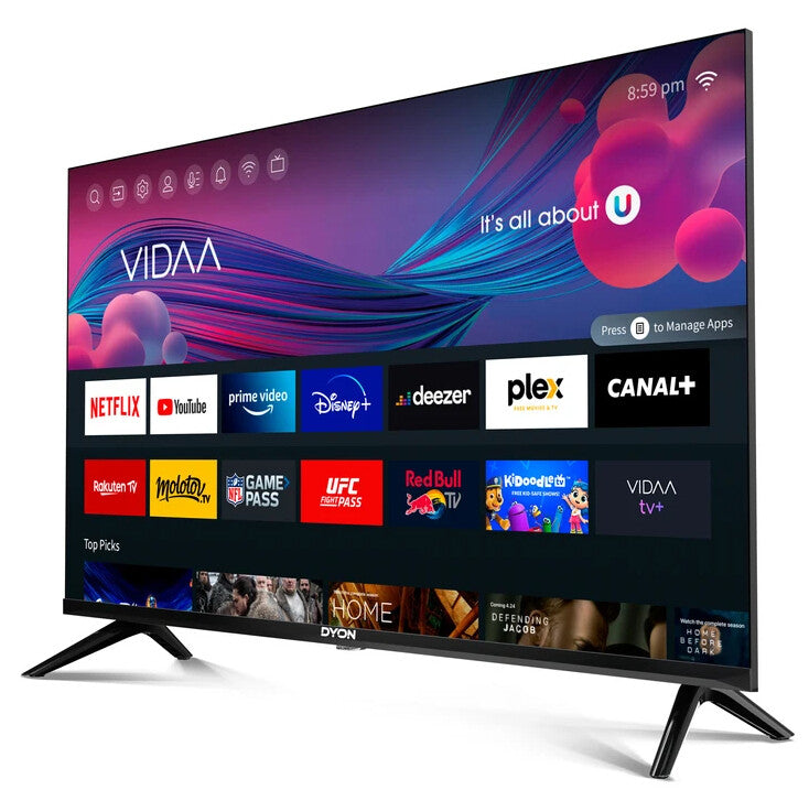 Dyon Smart 40 VX-2 101,6 cm (40") Full HD Smart-TV Wi-Fi Svart 250 cd/m²