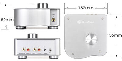 Silverstone EB03S förstärkare för hörlurar Silver
