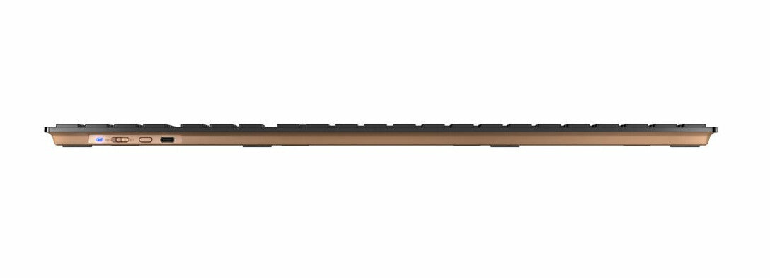 CHERRY JD-9100IT-2 tangentbord Mus inkluderad Hem / Kontor Trådlös RF + Bluetooth QWERTY Italiensk Svart, brons