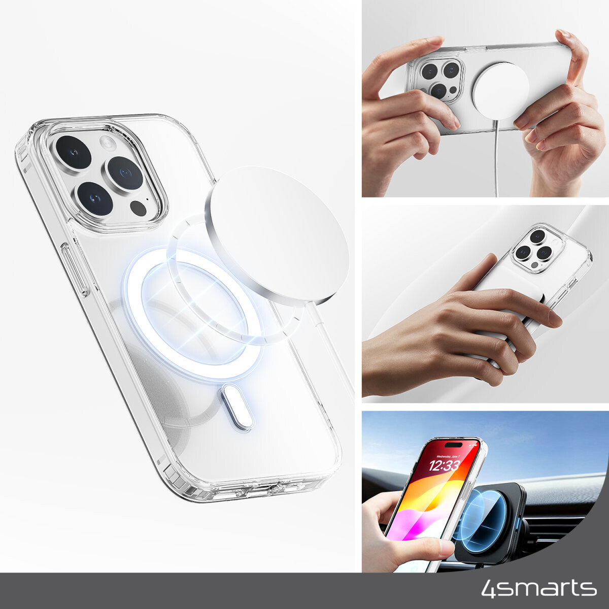 4smarts 540603 mobiltelefonfodral 15,5 cm (6.1") Hårt fodral Transparent