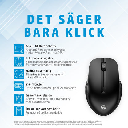 HP 430 trådlös mus för flera enheter