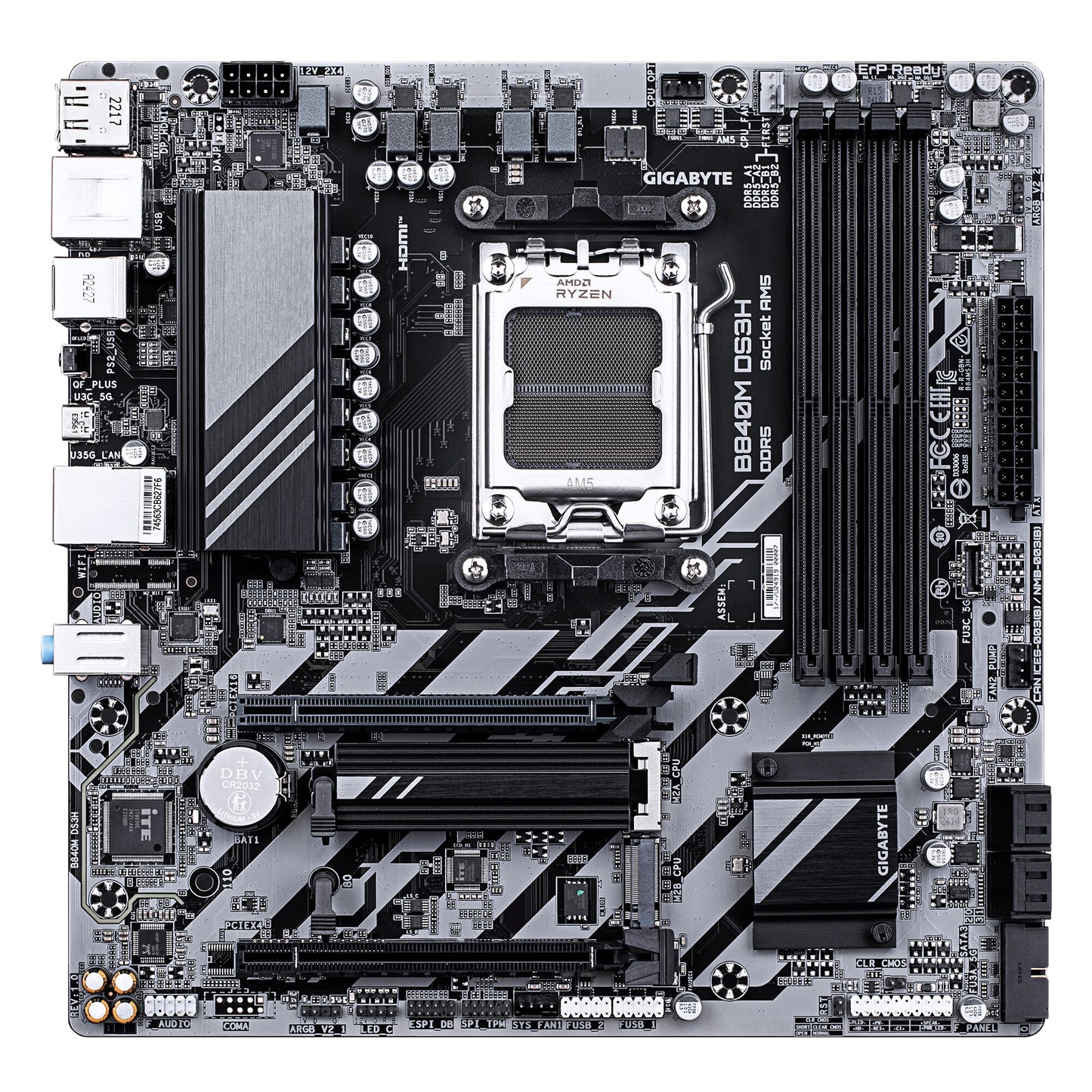 GIGABYTE B840M DS3H moderkort AMD B840 AM5-sockel micro ATX