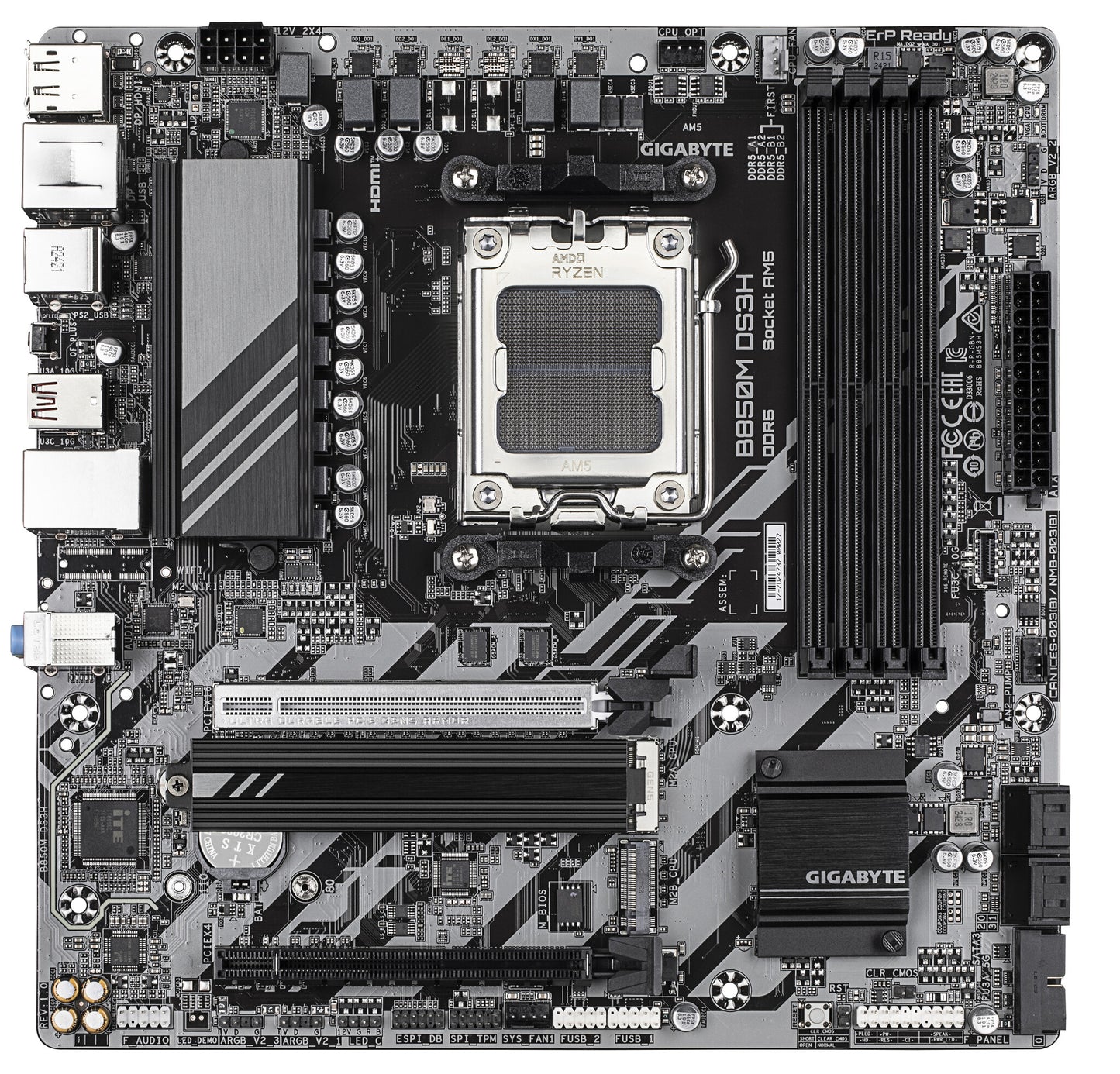 GIGABYTE B850M DS3H moderkort AMD B850 AM5-sockel micro ATX