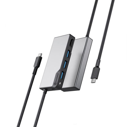 ALOGIC UCFUHDV2-SGR dockningsstationer för bärbara datorer USB 3.2 Gen 1 (3.1 Gen 1) Type-C Svart, Grå