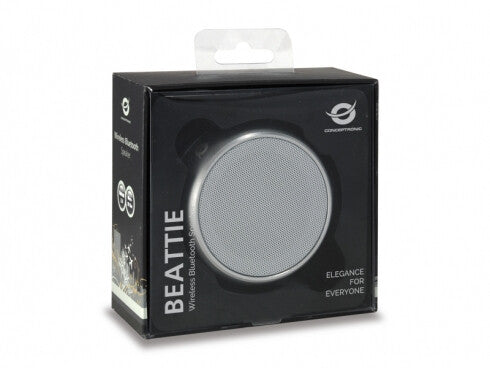 Conceptronic BEATTIE01S bärbara högtalare och partyhögtalare Silver 3 W