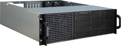 Inter-Tech 3U-30248 Ställning Svart, Rostfritt stål