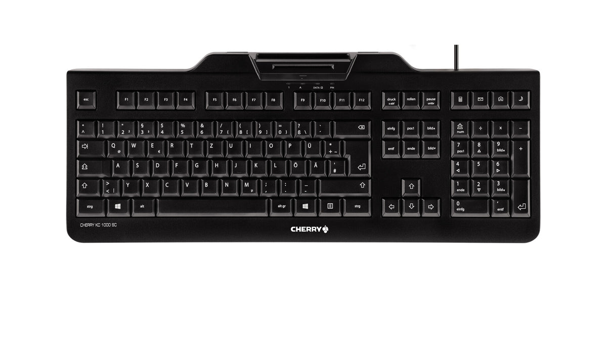 Contour Design KC 1000 SC tangentbord Kontor USB QWERTZ tyska Svart