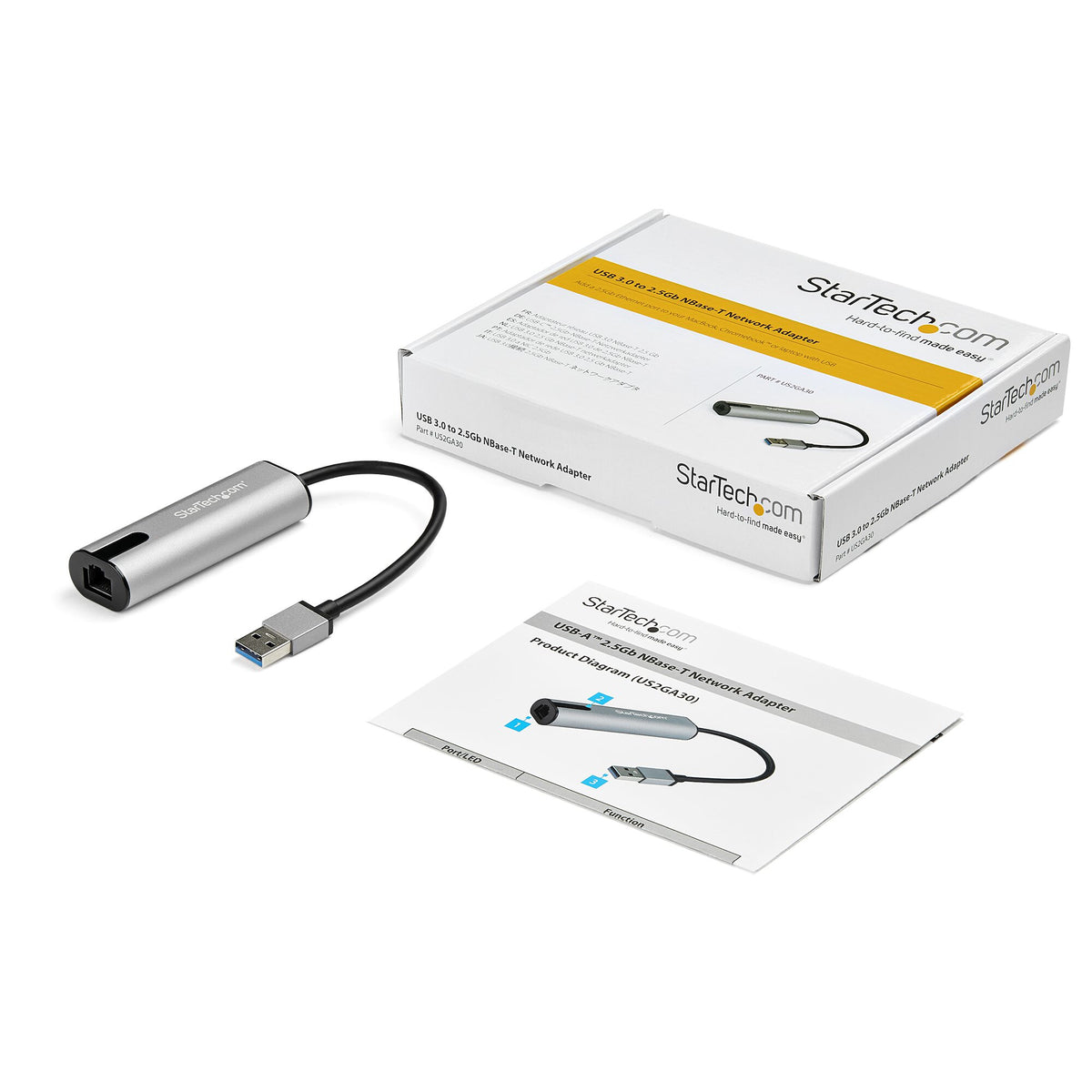 StarTech.com USB 3.0 Type-A till 2,5 Gigabit Ethernet-adapter - 2.5GBASE-T