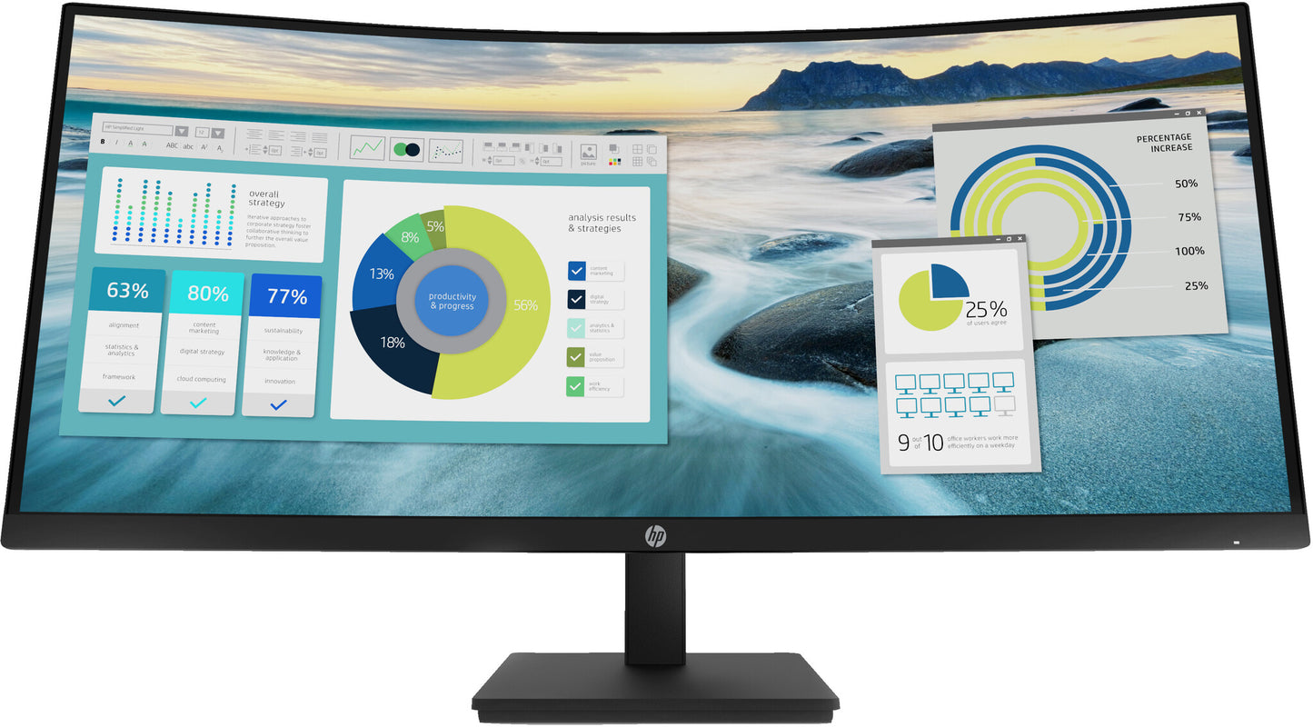 HP P34hc G4 WQHD USB-C välvd bildskärm