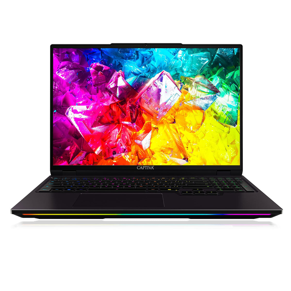 CAPTIVA 95062 bärbara datorer AMD Ryzen™ 9 9955HX Bärbar dator 40,6 cm (16") WQXGA 64 GB DDR5-SDRAM SSD NVIDIA GeForce RTX 5090 Wi-Fi 6 (802.11ax) Windows 11 Home tyska Svart
