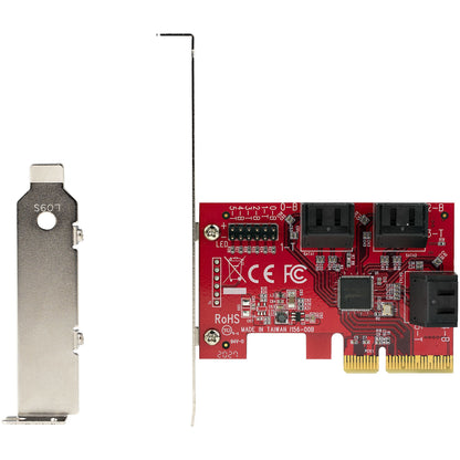 StarTech.com SATA PCIe-kort - 6-portars PCIe SATA-expansionskort - 6 Gbps - Lågprofilfäste - Staplade SATA-kontakter - ASM1166 Non-Raid - PCI Express till SATA-omvandlare StarTech.com SATA PCIe-kort - 6-portars PCIe SATA-expansionskort - 6 Gbps - Lågprofi