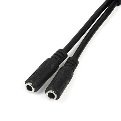 StarTech.com Headset-adapter för headset med separata hörlurs-/mikrofon-kontakter - 3,5 mm 4-polig till 2x 3-polig 3,5 mm M/F