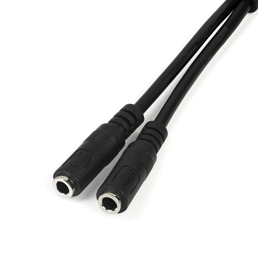 StarTech.com Headset-adapter för headset med separata hörlurs-/mikrofon-kontakter - 3,5 mm 4-polig till 2x 3-polig 3,5 mm M/F