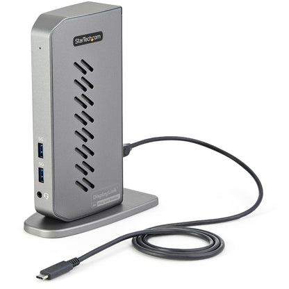 StarTech.com USB-C USB-A dockningsstation - Hybrid universell USB 3.0-dockningsstation för USB-C eller USB-A bärbar dator - Dubbla skärmar 4K 60 Hz HDMI/DisplayPort - 6x USB-A, GbE - USB 3.1 Gen 1 - Windows/Mac
