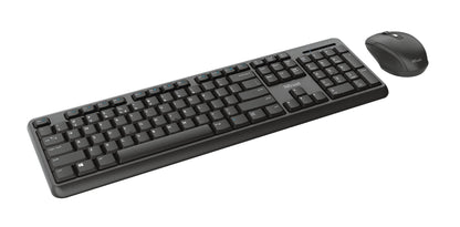 Trust TKM-350 tangentbord Mus inkluderad Kontor RF Trådlös QWERTZ tyska Svart