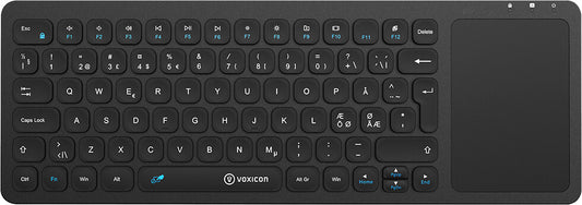 Voxicon DK-255WL-B tangentbord Kontor RF Trådlös QWERTY Nordic Svart