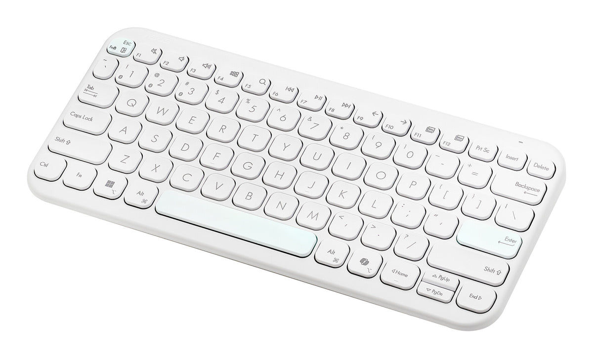 ASUS Marshmallow Keyboard KW100 tangentbord Hem Bluetooth QWERTZ tyska Vit