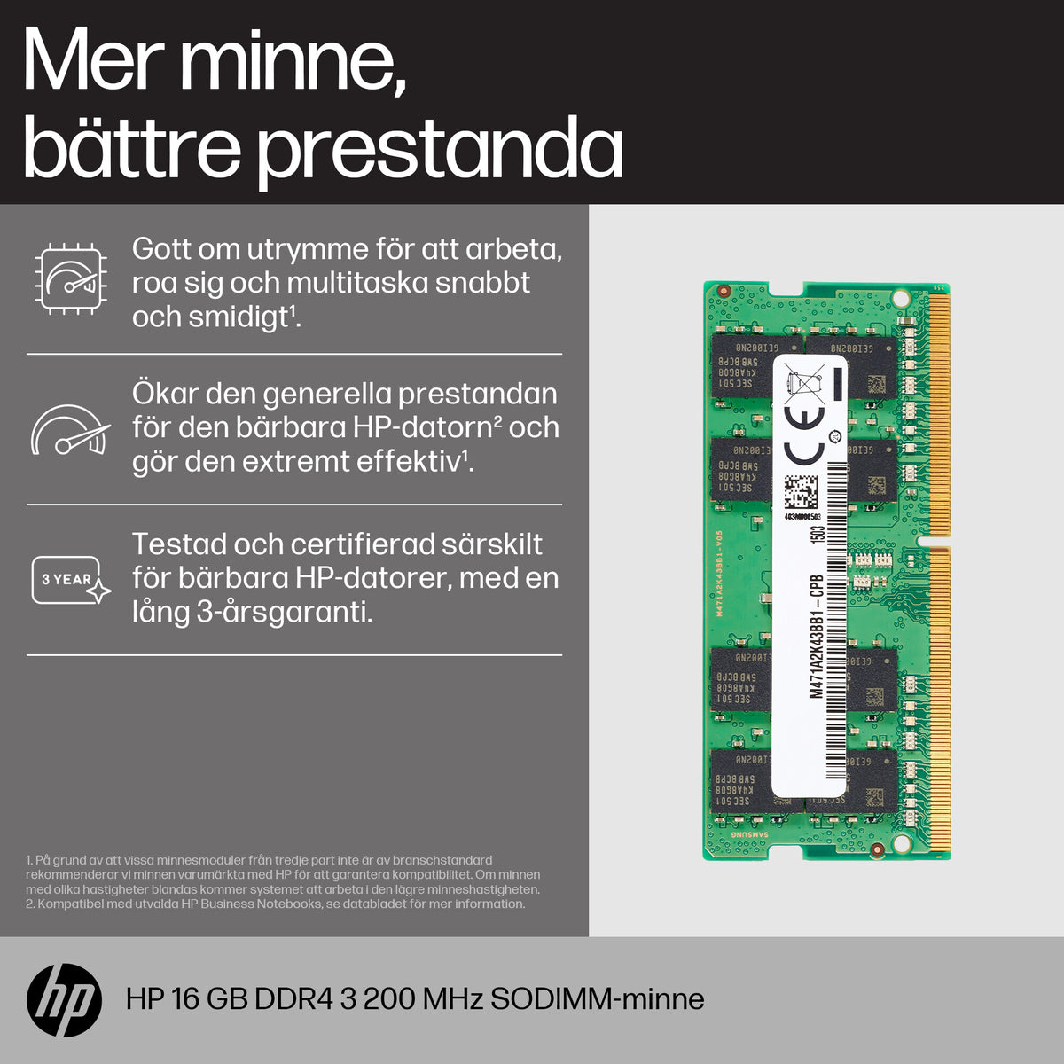 HP 16 GB DDR4 3200 SODIMM-minne