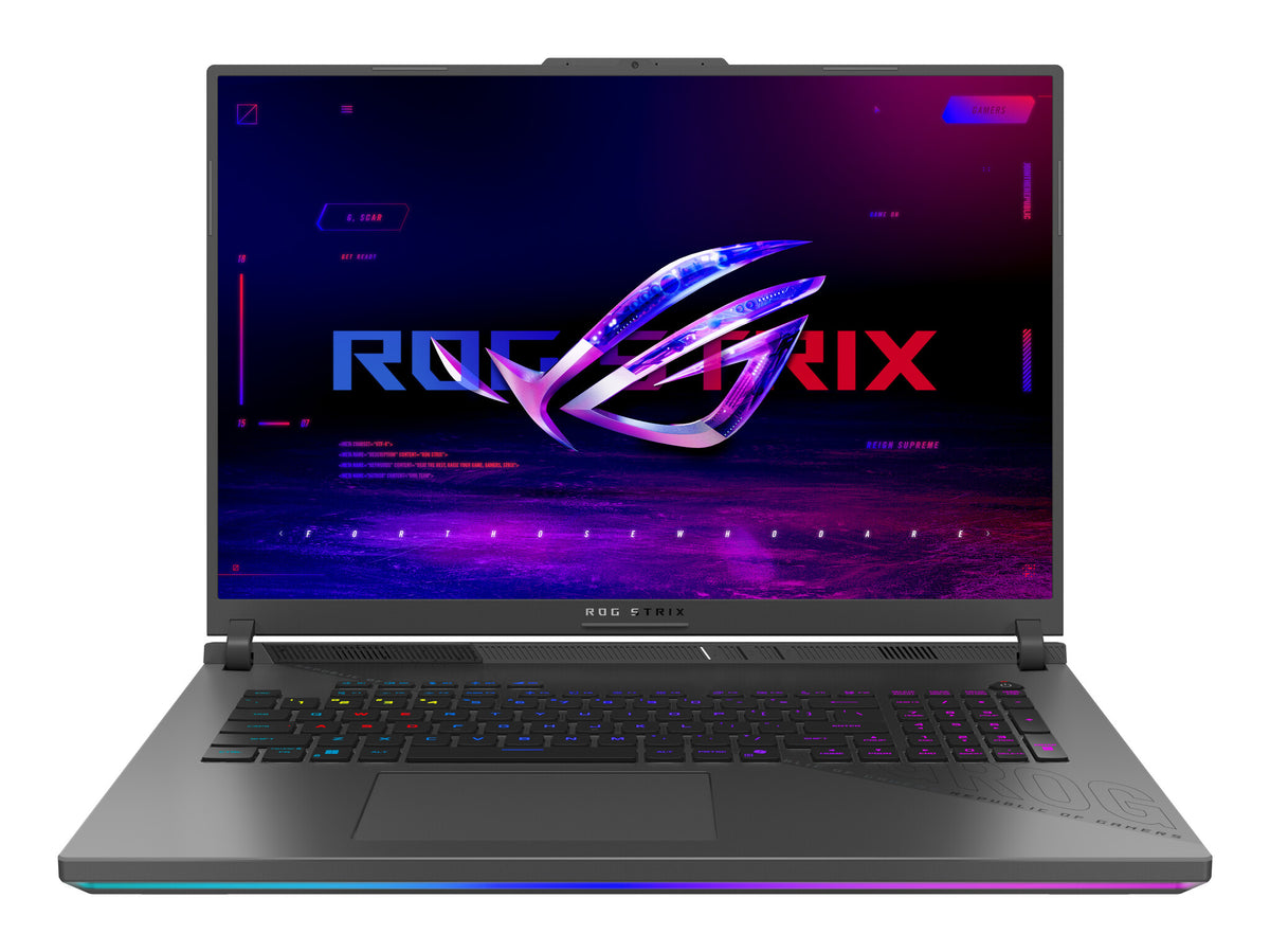 ASUS ROG Strix G18 G814PP-S8014W AMD Ryzen™ 9 8940HX Bärbar dator 45,7 cm (18") WUXGA 32 GB DDR5-SDRAM 1 TB SSD NVIDIA GeForce RTX 5070 Wi-Fi 6E (802.11ax) Windows 11 Home tyska Svart, Grå