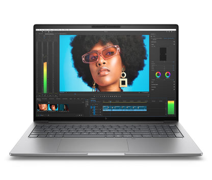 HP ZBook 8 G1i Intel Core Ultra 7 265H Mobil arbetsstation 40,6 cm (16") WQXGA 64 GB DDR5-SDRAM 1 TB SSD NVIDIA RTX 500 Ada Wi-Fi 7 (802.11be) Windows 11 Pro Silver