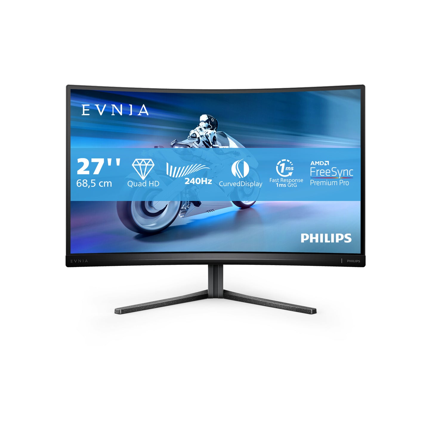Philips 27M2C5500W/00 LED display 68,6 cm (27") 2560 x 1440 pixlar Quad HD LCD Svart