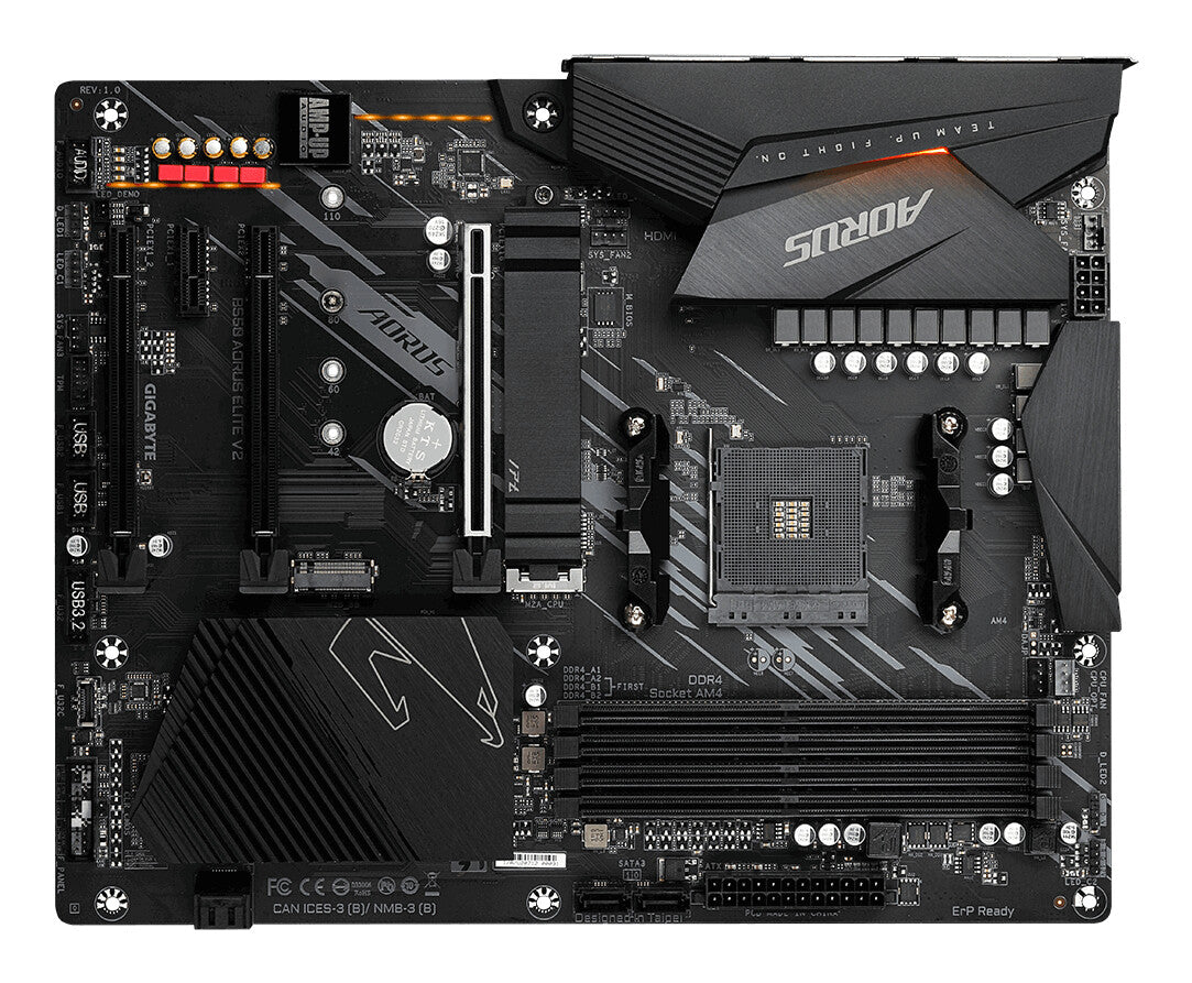 GIGABYTE B550 AORUS ELITE V2 moderkort AMD B550 Uttag AM4 ATX