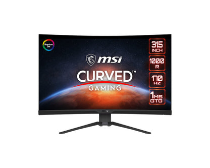 MSI MAG 325CQRFDE QD platta pc-skärmar 80 cm (31.5") 2560 x 1440 pixlar Wide Quad HD LCD Svart