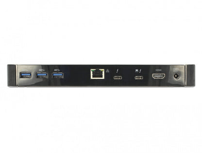 DeLOCK 87725 dockningsstationer för bärbara datorer Kabel Thunderbolt 3 Svart, Silver