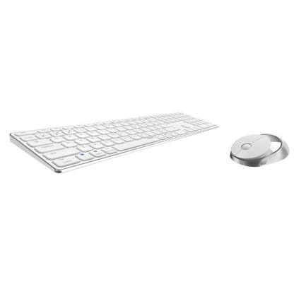Rapoo 9850M tangentbord Mus inkluderad Hem Trådlös RF + Bluetooth QWERTZ tyska Vit