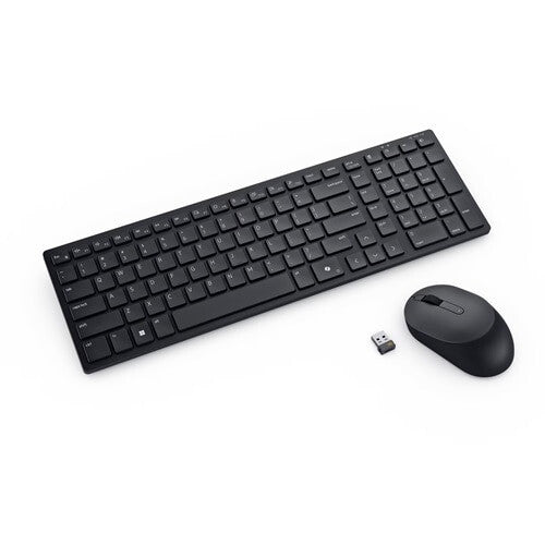 DELL Pro kompakt och tyst tangentbord och mus – KM555 - Ukrainskt (QWERTY)