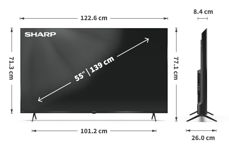 Sharp 55HL4265E TV-apparat 139,7 cm (55") 4K Ultra HD Smart-TV Wi-Fi Svart