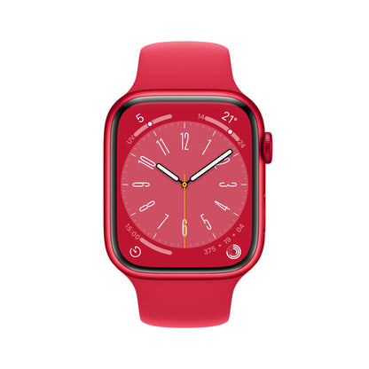 Apple Watch Series 8 OLED 45 mm Digital 396 x 484 pixlar Pekskärm Röd Wi-Fi GPS