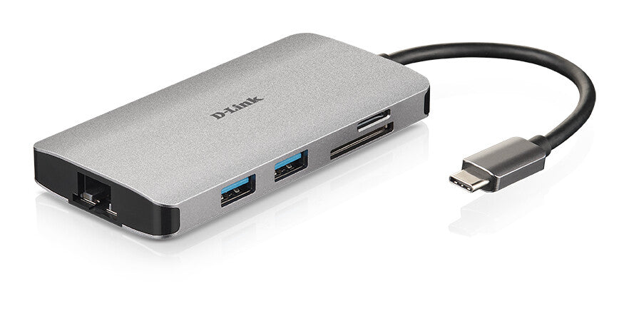 D-Link DUB-M810 dockningsstationer för bärbara datorer Kabel USB 3.2 Gen 1 (3.1 Gen 1) Type-C Gjuten aluminium