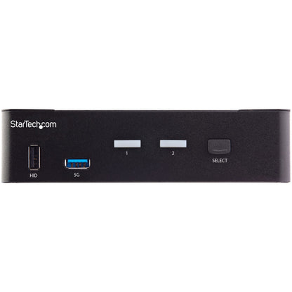 StarTech.com 2-ports HDMI KVM-switch - En skärm 4K 60 Hz Ultra HD HDR - Desktop HDMI 2.0 KVM-switch med 2 portar USB 3.0-hubb (5 Gbit/s) och 4x USB 2.0 HID, ljud - Snabbtangenter för omkoppling - TAA