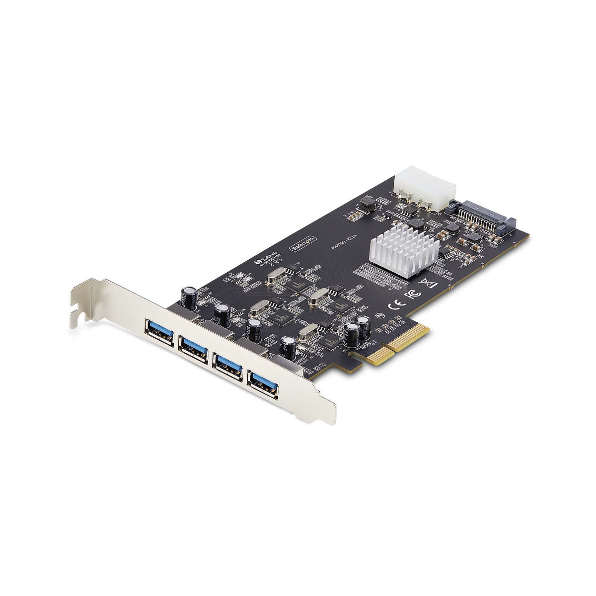 StarTech.com USB PCIe-kort med 4 portar, USB 3.2 5 Gbps, PCI Express-expansionskort med 4x oberoende USB-kontroller, 4x USB-A-portar, Windows/macOS/Linux