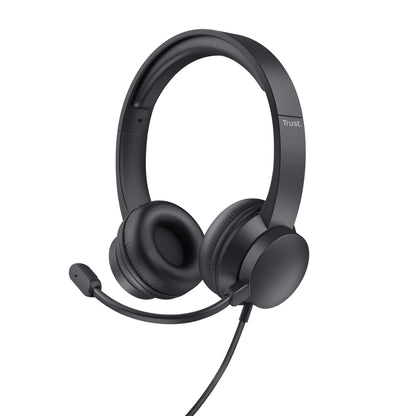 Trust HS-150 Headset Kabel Huvudband Kontor/callcenter Svart
