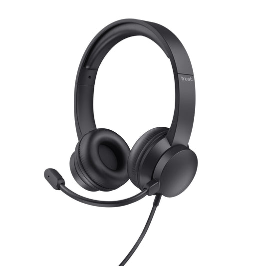 Trust HS-150 Headset Kabel Huvudband Kontor/callcenter Svart
