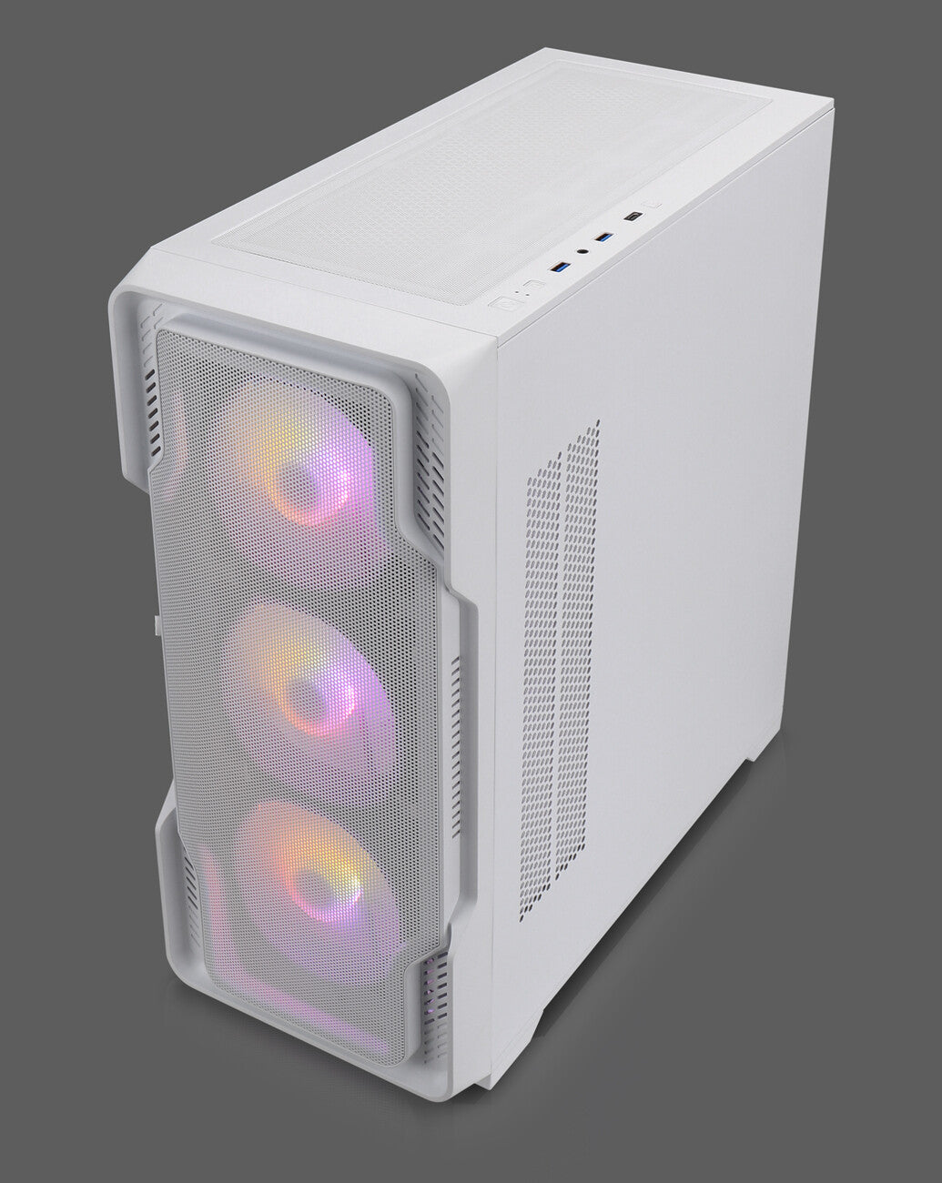 Nanoxia DS-9ARGB-W datorväskor Midi Tower Vit