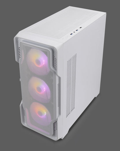 Nanoxia DS-9ARGB-W datorväskor Midi Tower Vit
