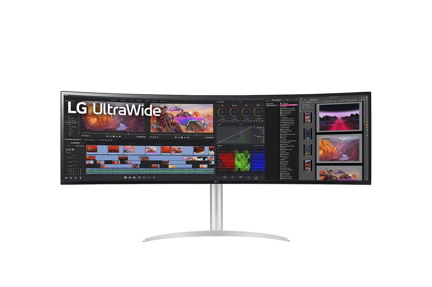 LG 49WQ95X-W platta pc-skärmar 124,5 cm (49") 5120 x 1440 pixlar Dual QHD Vit