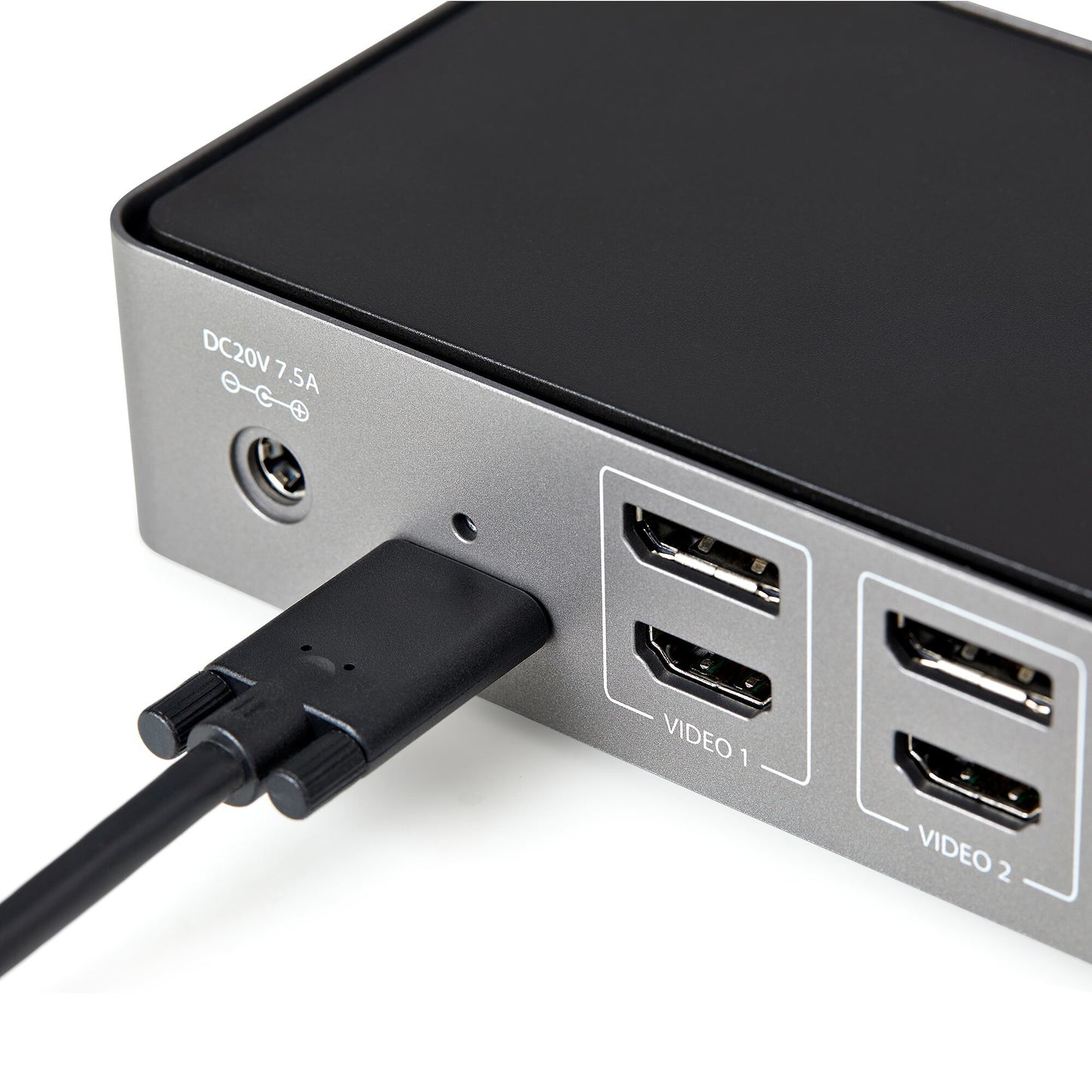 StarTech.com USB-C- och USB-A-dockningsstation - Universal hybriddockningsstation för trippla bildskärmar, DisplayPort och HDMI 4K 60 Hz - 85 W strömförsörjning, 6x USB-hubb, GbE, Ljud - USB 3.1 Gen. 2, 10 Gbit/sek