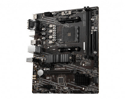 MSI A520M PRO moderkort AMD A520 Uttag AM4 micro ATX