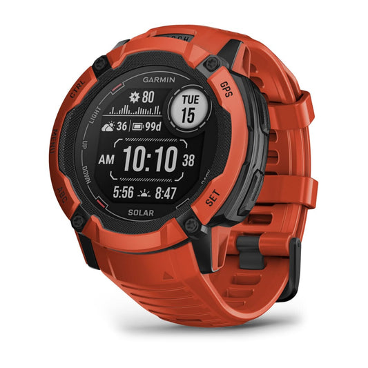 Garmin Instinct 2X Solar 2,79 cm (1.1") MIP 50 mm Digital 176 x 176 pixlar Pekskärm Röd GPS