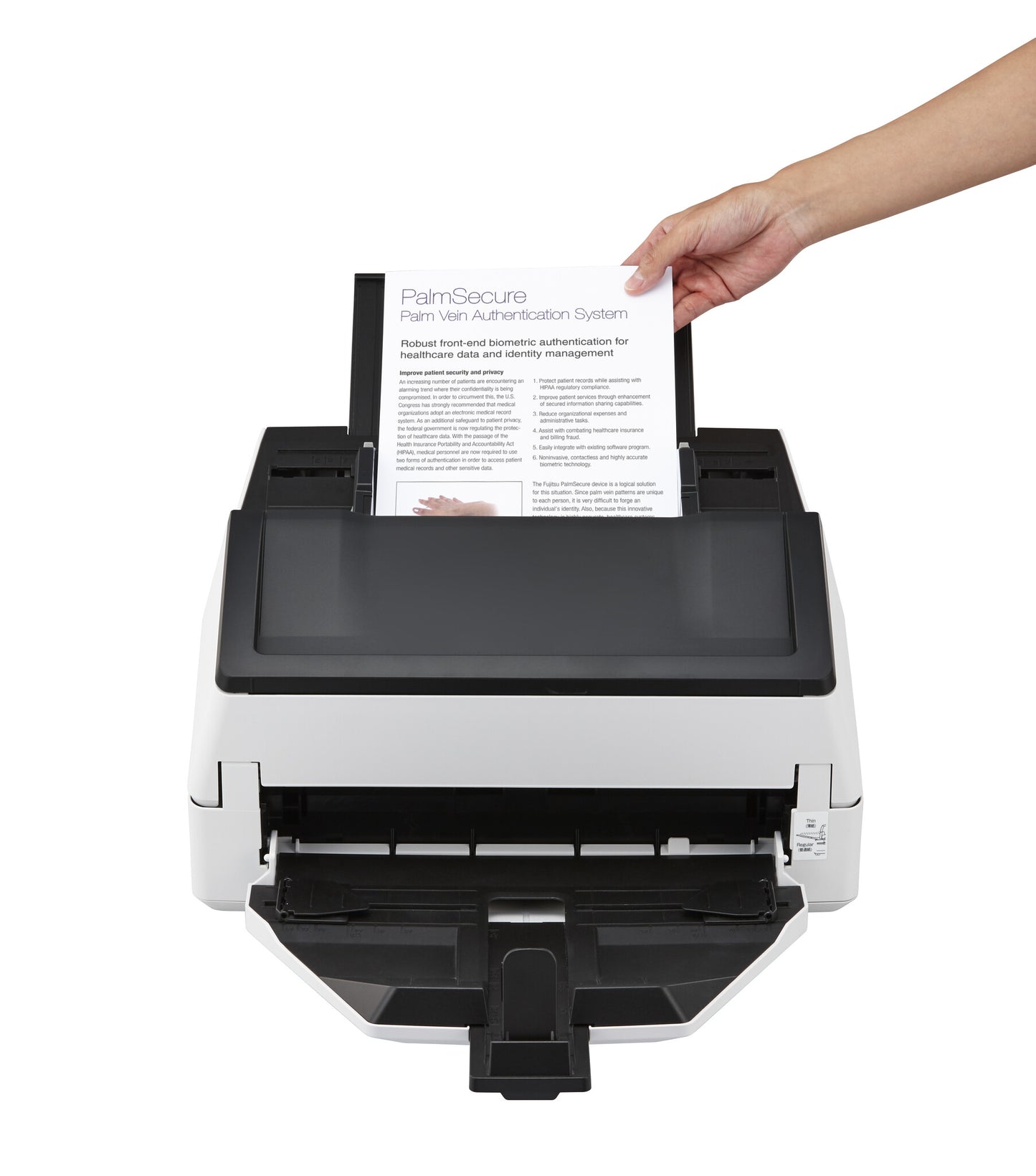 Ricoh fi-7600 ADF + scanner med manuell matning 600 x 600 DPI A3 Svart, Vit