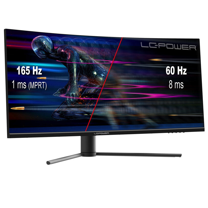 LC-Power LC-M34-UWQHD-165-C platta pc-skärmar 86,4 cm (34") 3440 x 1440 pixlar UltraWide Quad HD Svart, Röd