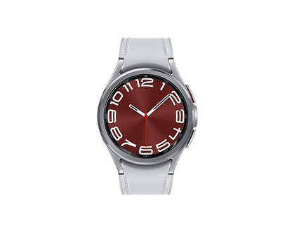 Samsung Galaxy Watch6 Classic SM-R955FZSADBT smartklocka och träningsklocka 3,3 cm (1.3") AMOLED 43 mm Digital 432 x 432 pixlar Pekskärm 4G Silver Wi-Fi GPS