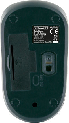 Schwaiger OM1000013 datormöss Kontor Ambidextrous RF Trådlös Optisk 1200 DPI